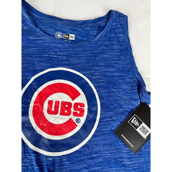 New Era MLB Chicago Cubs Tank Top Womens S Blue Baseball Sleeveless Shirt - Picture 1 of 9